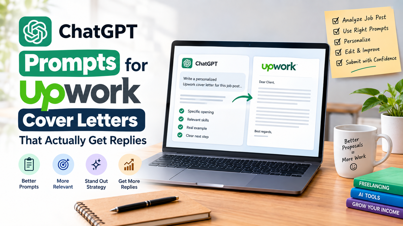 ChatGPT prompts for writing Upwork cover letters that get replies — step by step guide